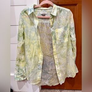 ANTHROPOLOGIE TIE DYE BUTTON UP BLOUSE PERFECT FOR SUMMER